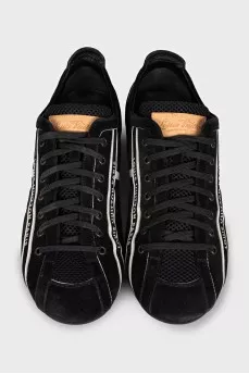 Men's suede and textile sneakers