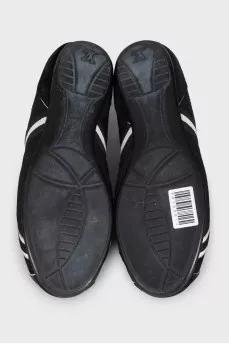 Men's suede and textile sneakers