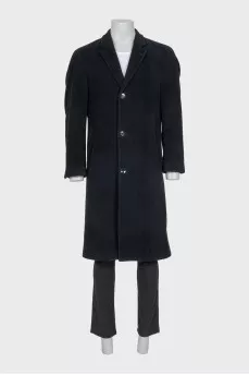 Men's single-breasted straight-cut coat
