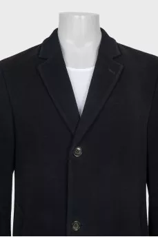 Men's single-breasted straight-cut coat