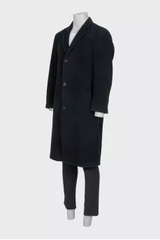 Men's single-breasted straight-cut coat