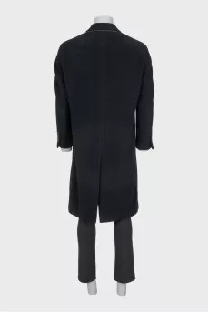 Men's single-breasted straight-cut coat