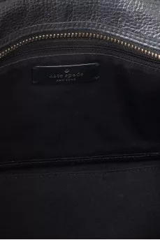 Black tote with branded inscription