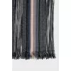 Men's striped scarf with fringe