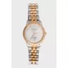 Men's silver watch with gold accents
