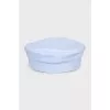 Linen cap with embroidered logo
