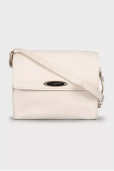 White leather crossbody bag