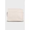 White leather crossbody bag