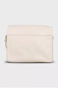 White leather crossbody bag