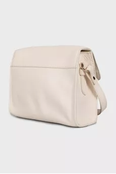 White leather crossbody bag
