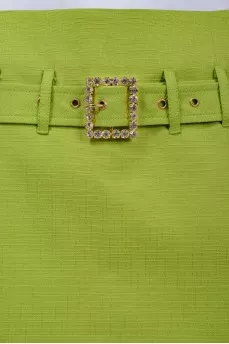 Vintage mini-skirt with a section with a cut