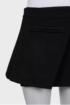 Wrap mini skirt with buttons