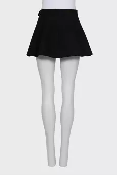 Wrap mini skirt with buttons