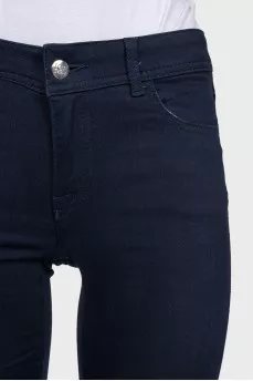 Dark blue skinny fit jeans with pockets