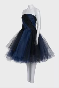 Off-the-shoulder dress with a full skirt
