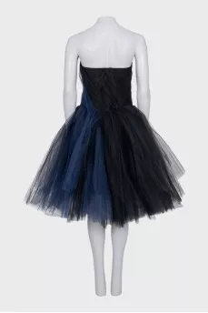 Off-the-shoulder dress with a full skirt