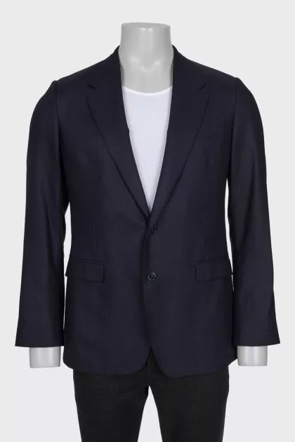 Men's dark blue fitted jacket