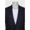 Men's dark blue fitted jacket