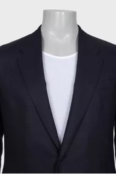 Men's dark blue fitted jacket