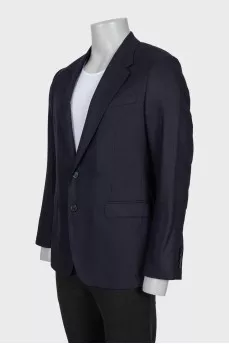 Men's dark blue fitted jacket