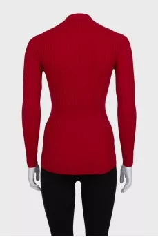 Slim-fit wool cardigan with buttons
