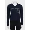 Blue cashmere pullover