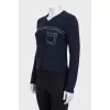 Blue cashmere pullover