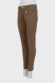 Slim-fit jeans with zippered pockets