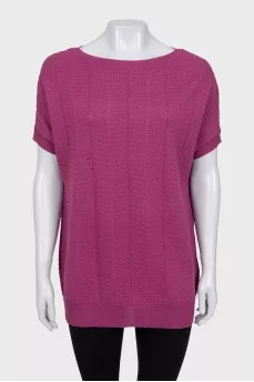 Loose-fitting pink jumper