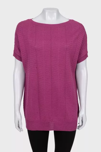 Loose-fitting pink jumper