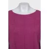 Loose-fitting pink jumper