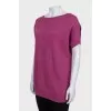Loose-fitting pink jumper