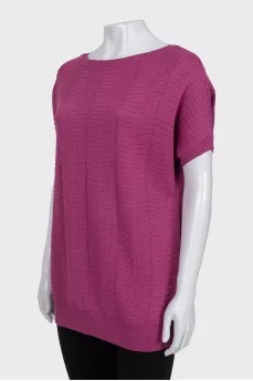 Loose-fitting pink jumper