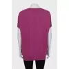 Loose-fitting pink jumper