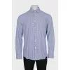 Men's blue print shirt with tag