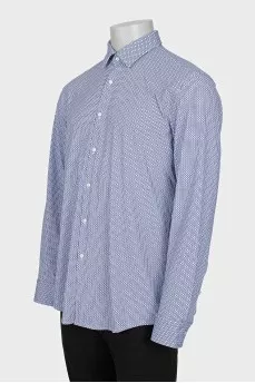 Men's blue print shirt with tag