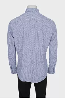 Men's blue print shirt with tag