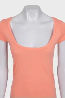 Orange short sleeve maxi dress