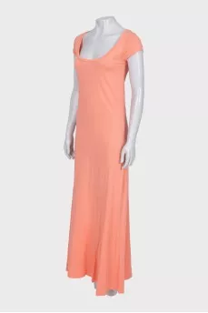 Orange short sleeve maxi dress