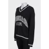 Black unisex pullover