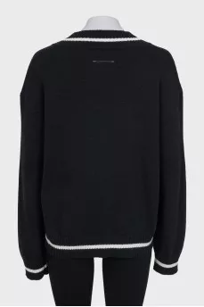 Black unisex pullover