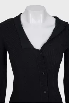 Long sleeve buttoned bodycon dress