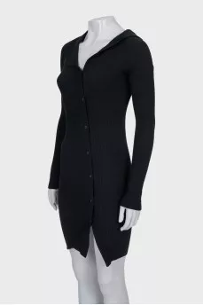 Long sleeve buttoned bodycon dress