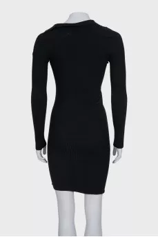 Long sleeve buttoned bodycon dress