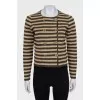 Gold striped cardigan