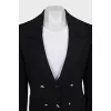 Black jacket with shaped buttons