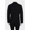 Black jacket with shaped buttons