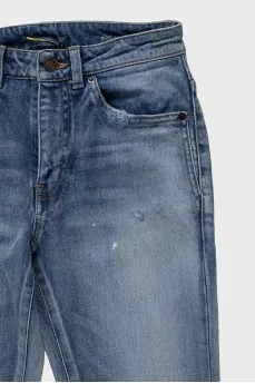 Блакитні рвані джинси skinny fit