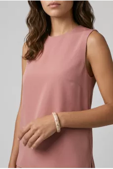 Solid bracelet with crystals