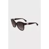 Gradient sunglasses with gold logo